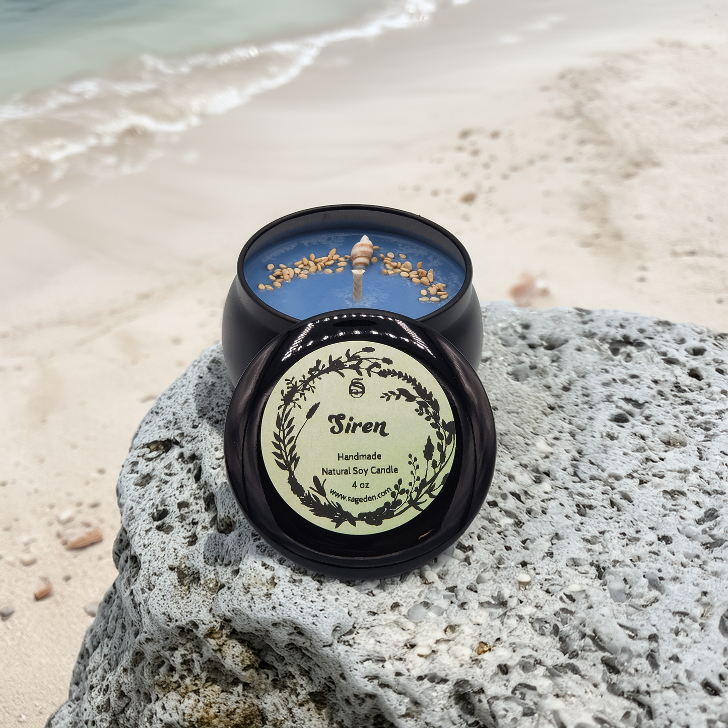 Siren Candle Soy Wax Handmade by Sage Den