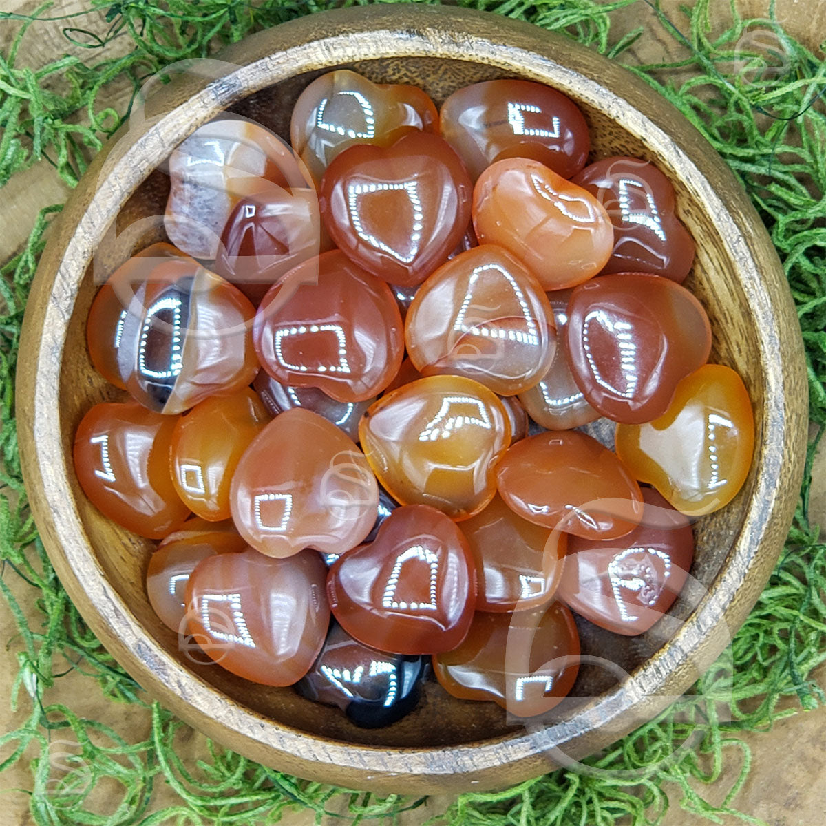 Polished Heart Small - Carnelian