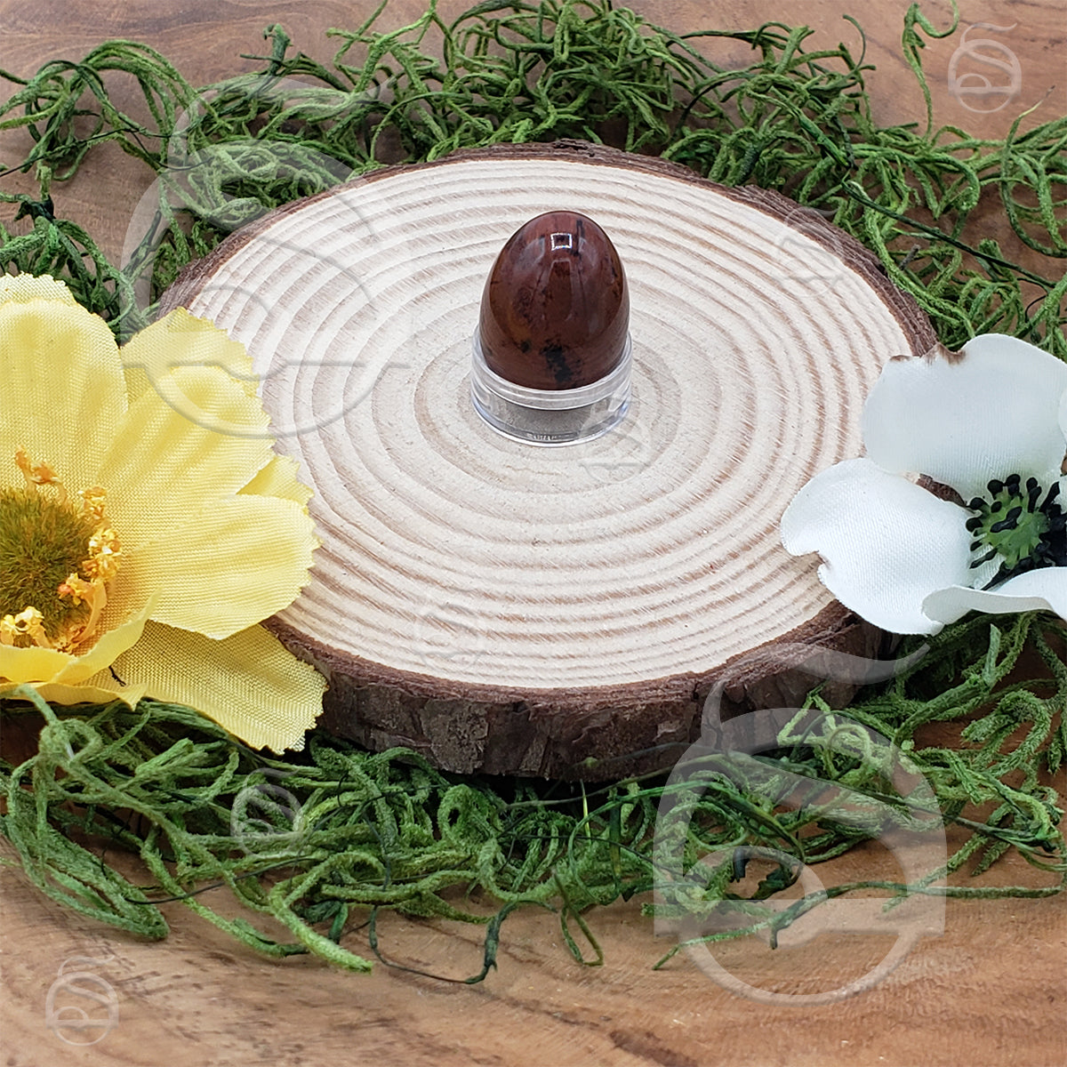 Polished Mini Egg - Obsidian, Mahogany