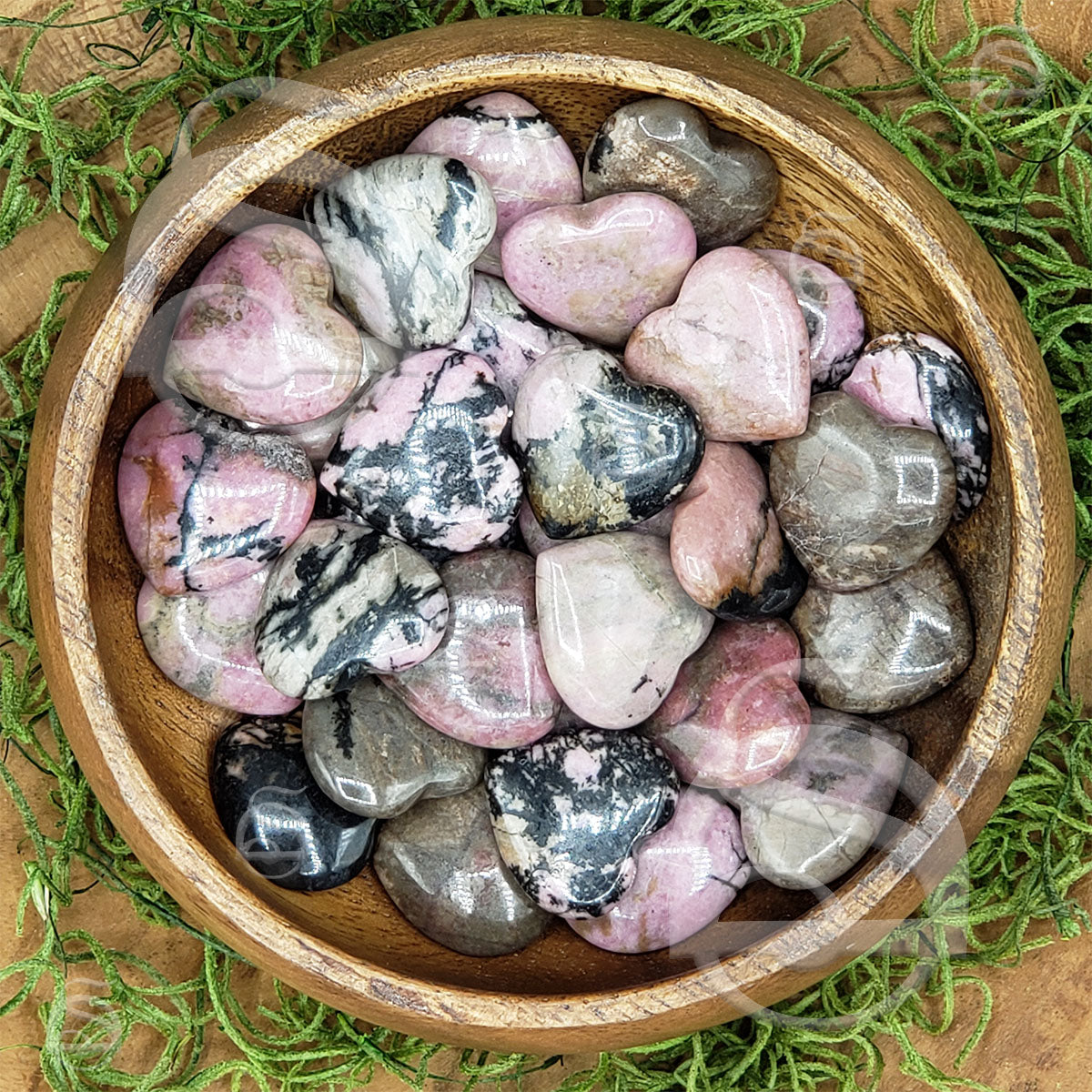 Polished Heart Small - Rhodonite