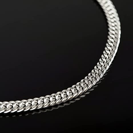 Necklace Chain with Clasp - Cuban 3mm 22" Stainless Steel