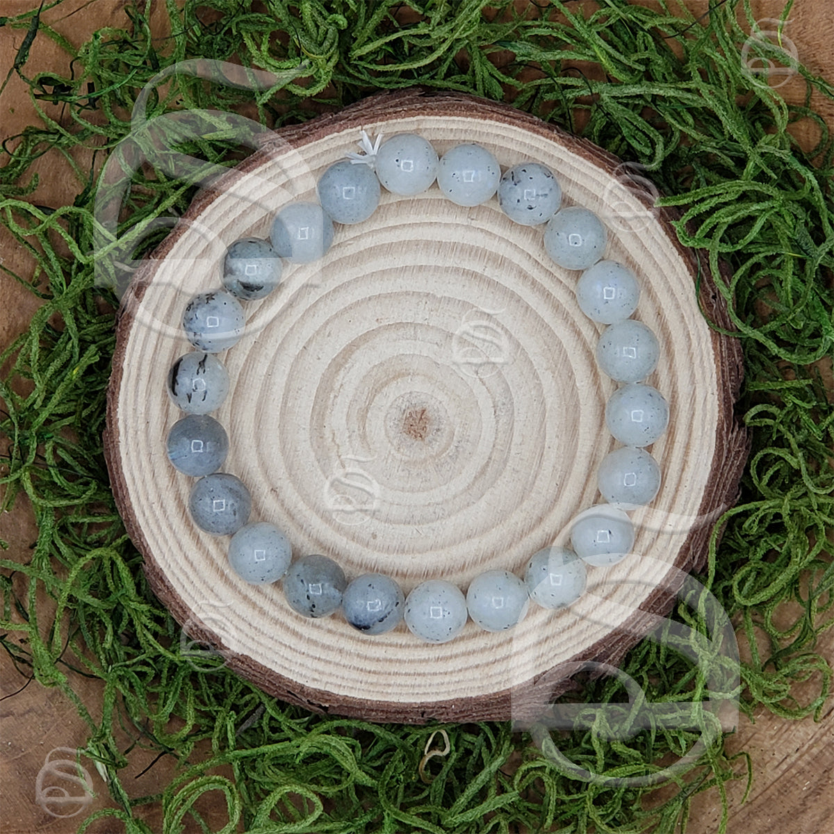 Rainbow Moonstone (White Labradorite) Bead Bracelet