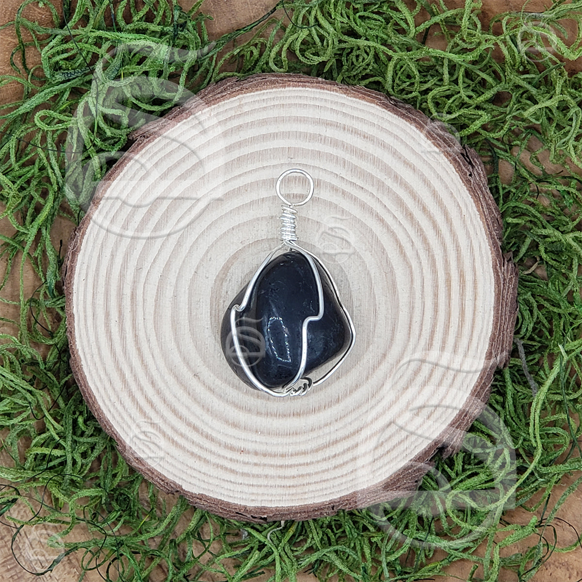 Wire Wrapped Black Tourmaline Pendant