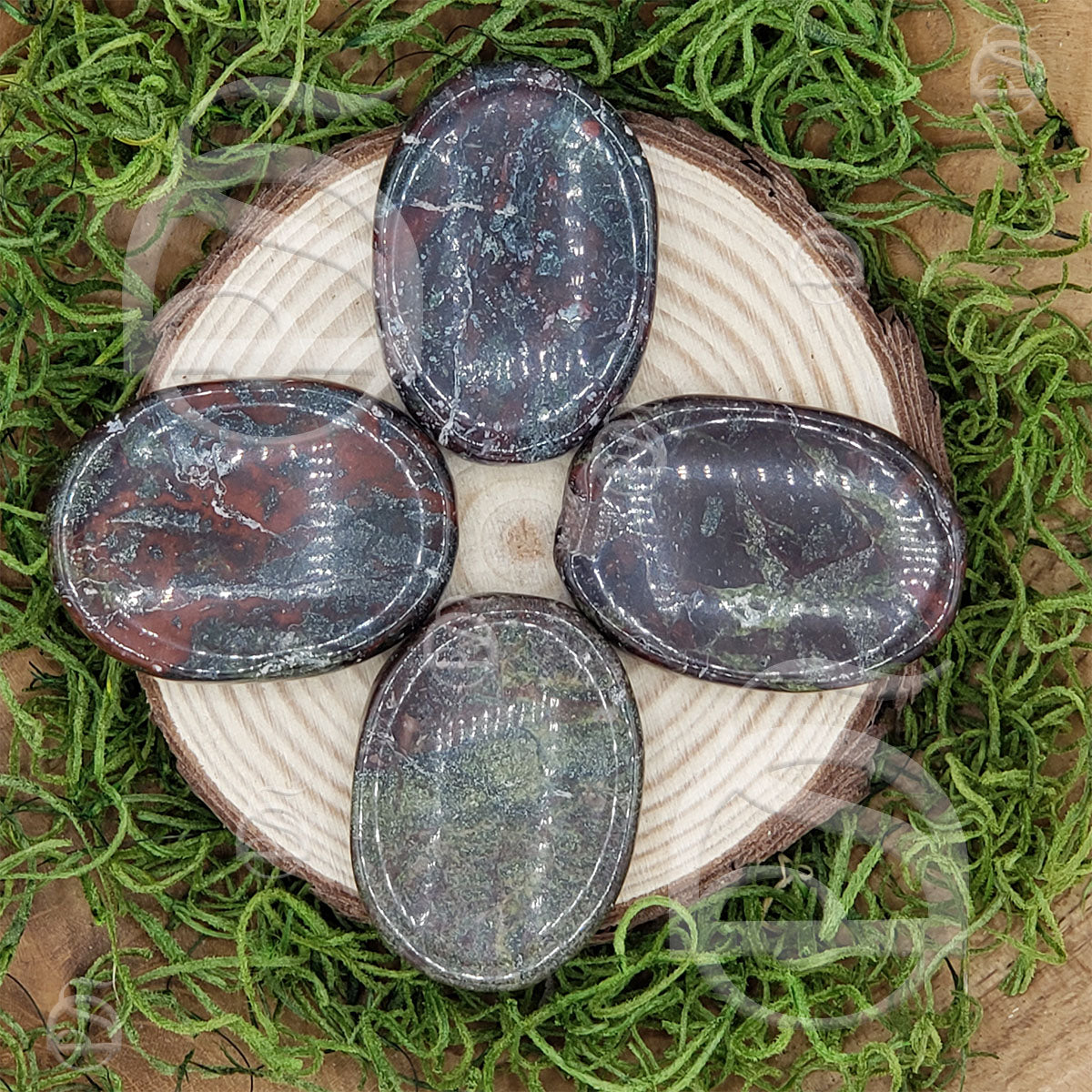 Worry Stone - Jasper, Dragon Blood