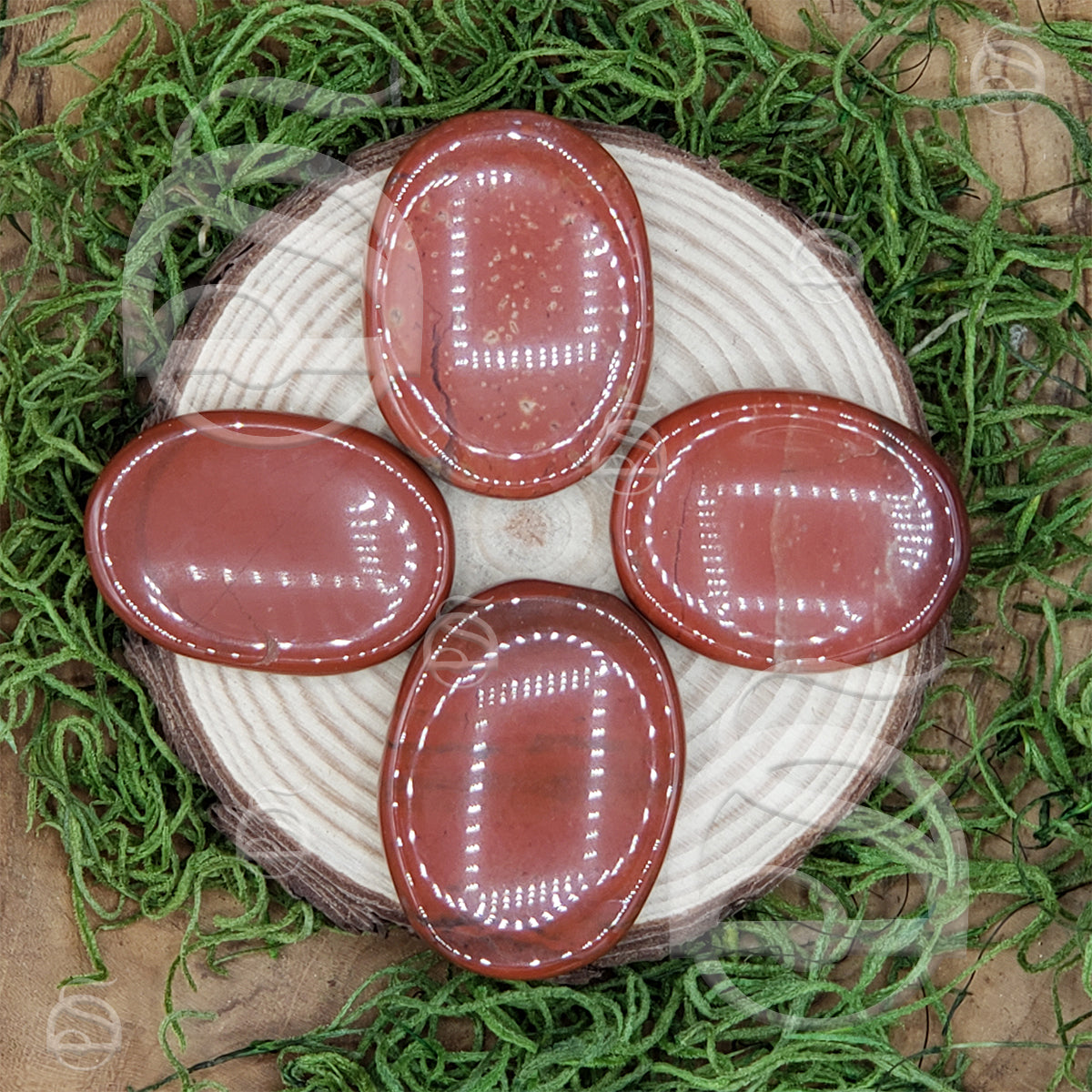 Worry Stone - Jasper, Red