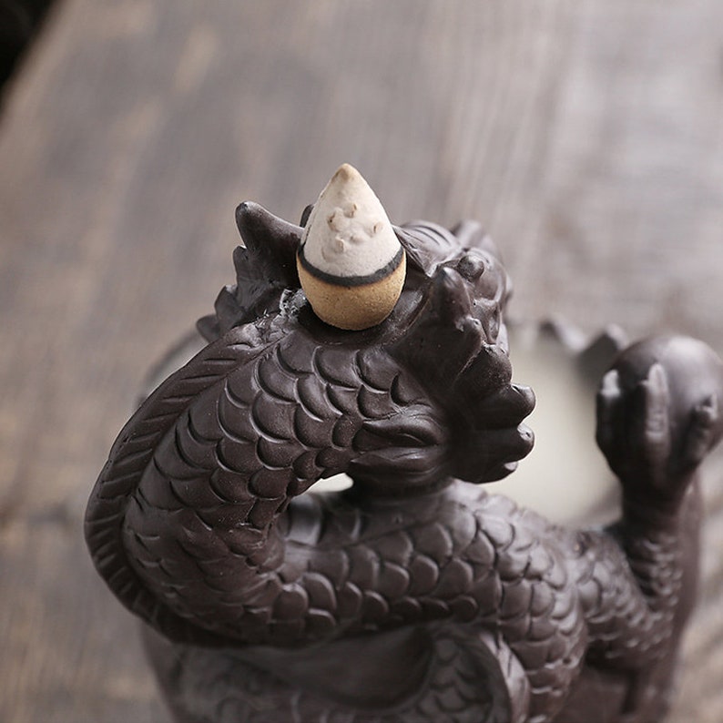 Backflow Incense Burner - Skull Dragon LED