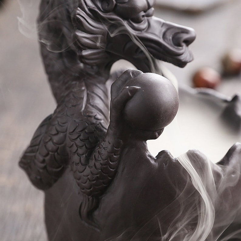 Backflow Incense Burner - Skull Dragon LED