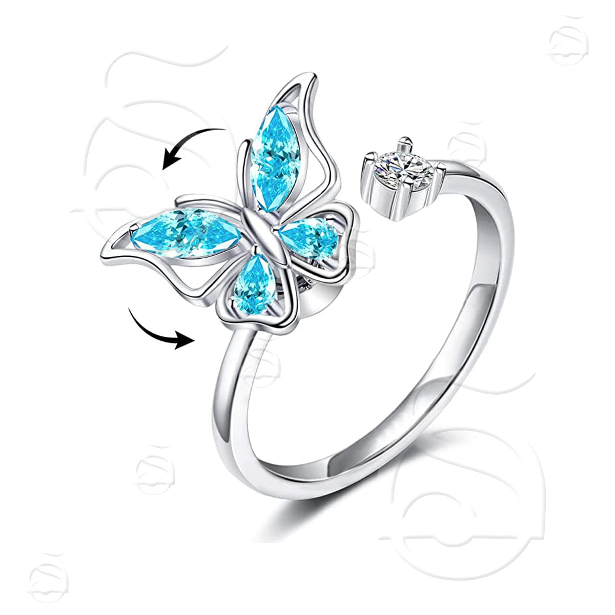 Fidget Spinner Ring - Butterfly 1