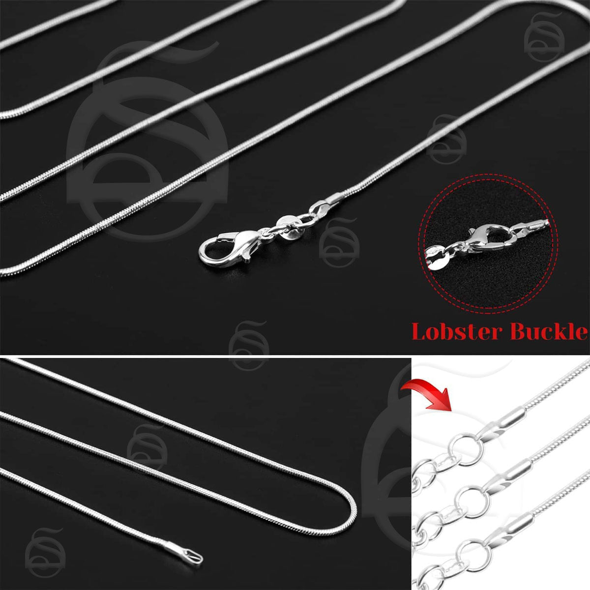 Necklace Chain with Clasp (Various Styles)