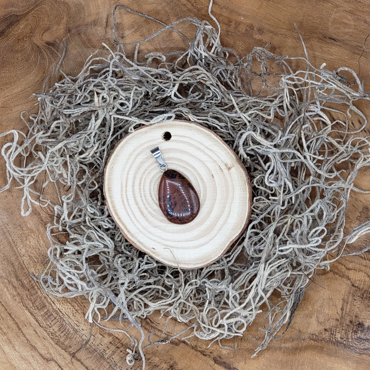 Stone Teardrop Pendant