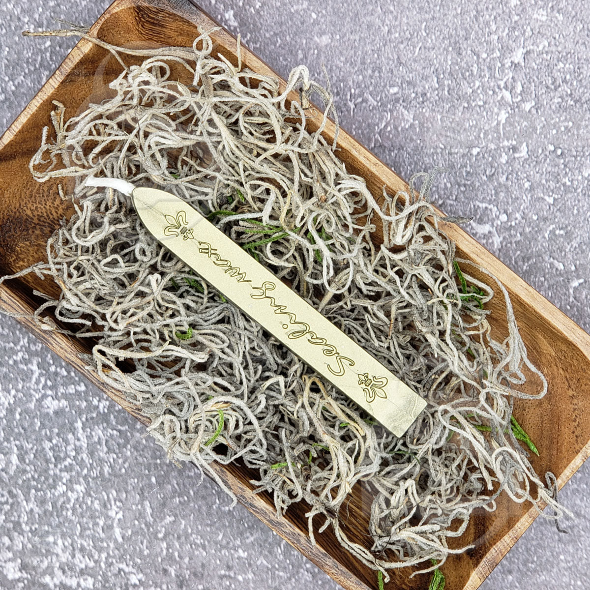 Sealing Wax Stick with Wick - Green Gold