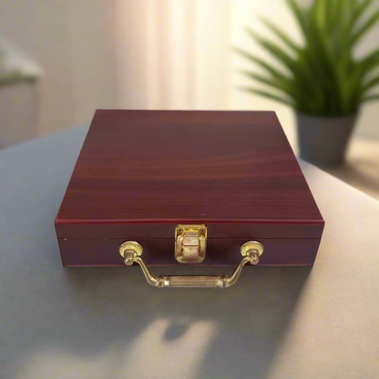 Rosewood Gift Box Poker with Chips