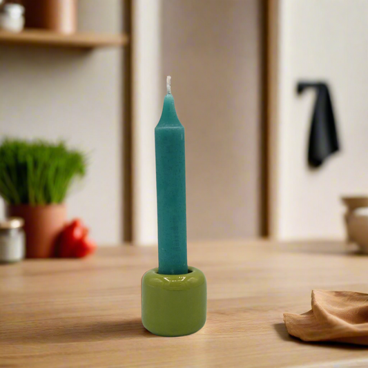 Ceramic Chime Candle Holder - Light Green