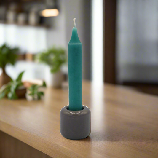 Ceramic Chime Candle Holder - Grey