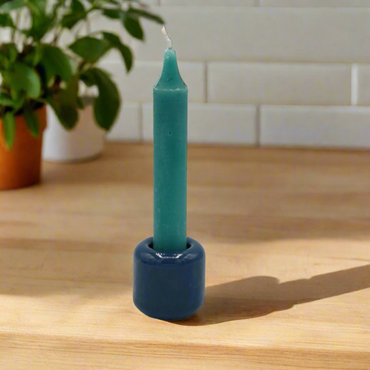 Ceramic Chime Candle Holder - Blue