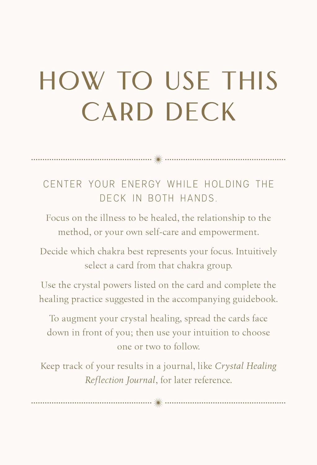 Crystal Healing Card Deck