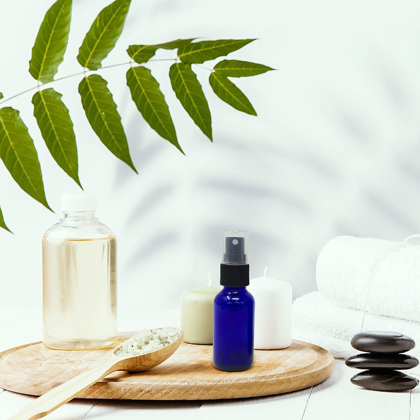 1 oz Blue Glass Spray Bottle