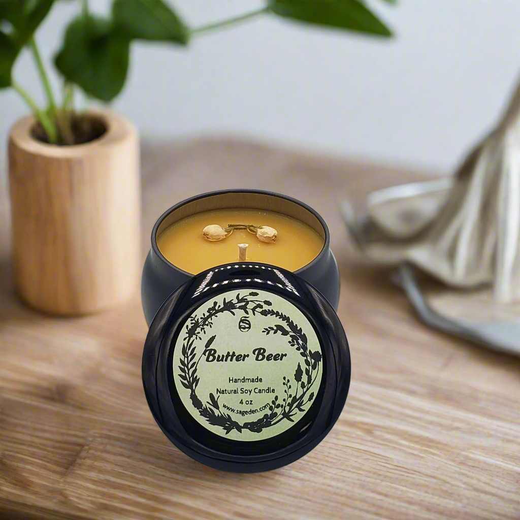 Butter Beer Soy Candle Handmade by Sage Den