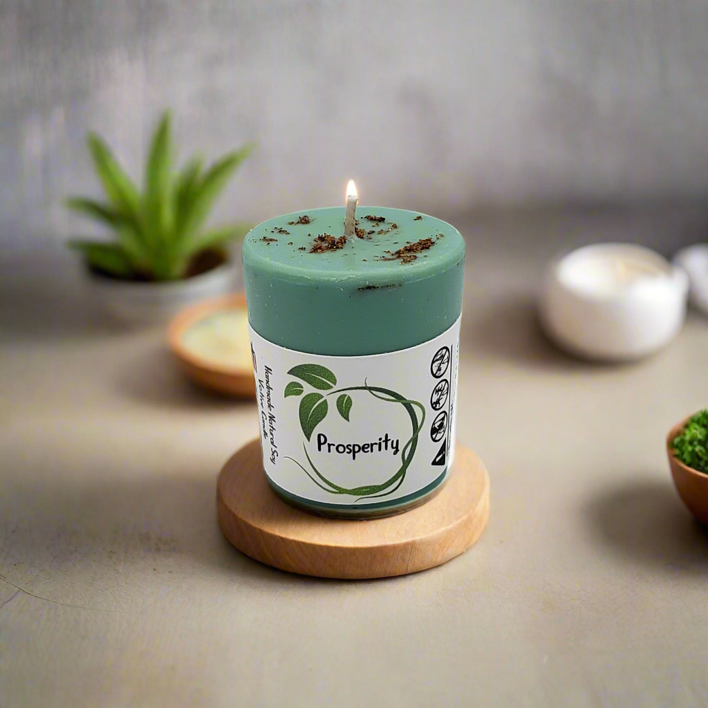 Prosperity Soy Spell Candle Handmade by Sage Den