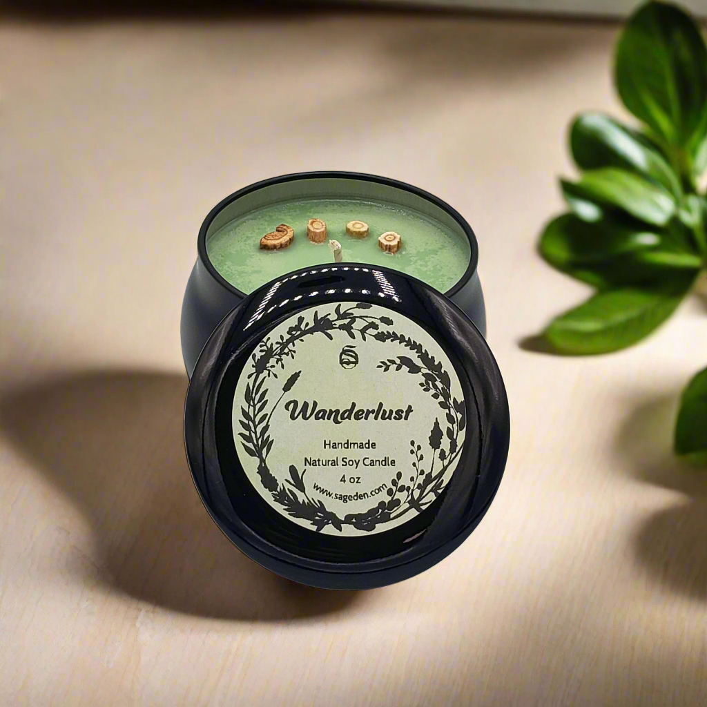 Wanderlust Soy Candle Handmade by Sage Den