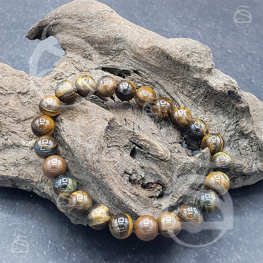 Tigereye, Golden Bead Bracelet
