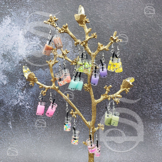 Boba Tea & Sweet Water Earrings by Sage Den