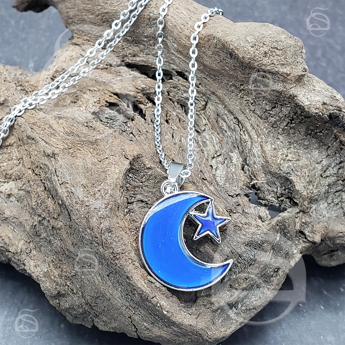 Mood Jewelry Moon & Star Necklace