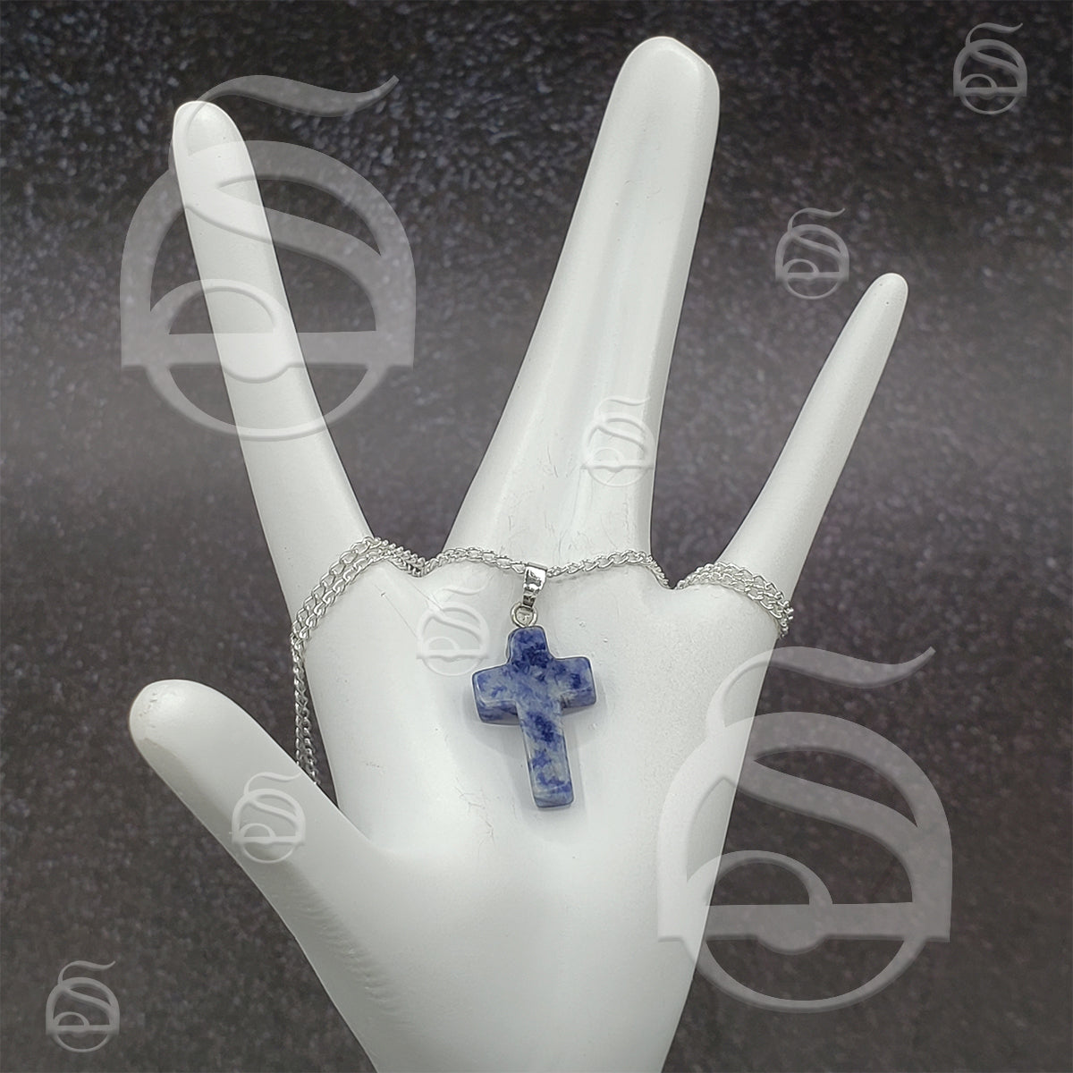 Sodalite Cross Necklace