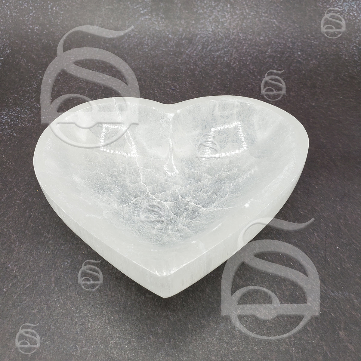 Selenite Bowl Heart - 6"