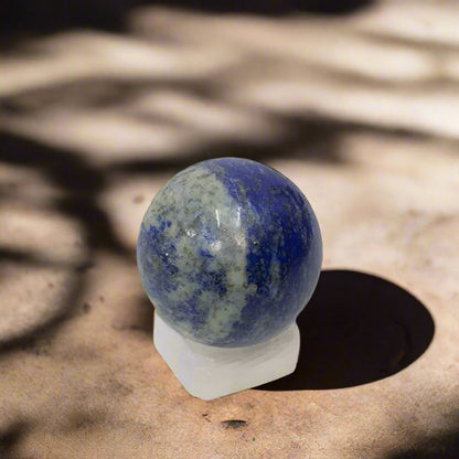 Selenite Square Sphere Stand