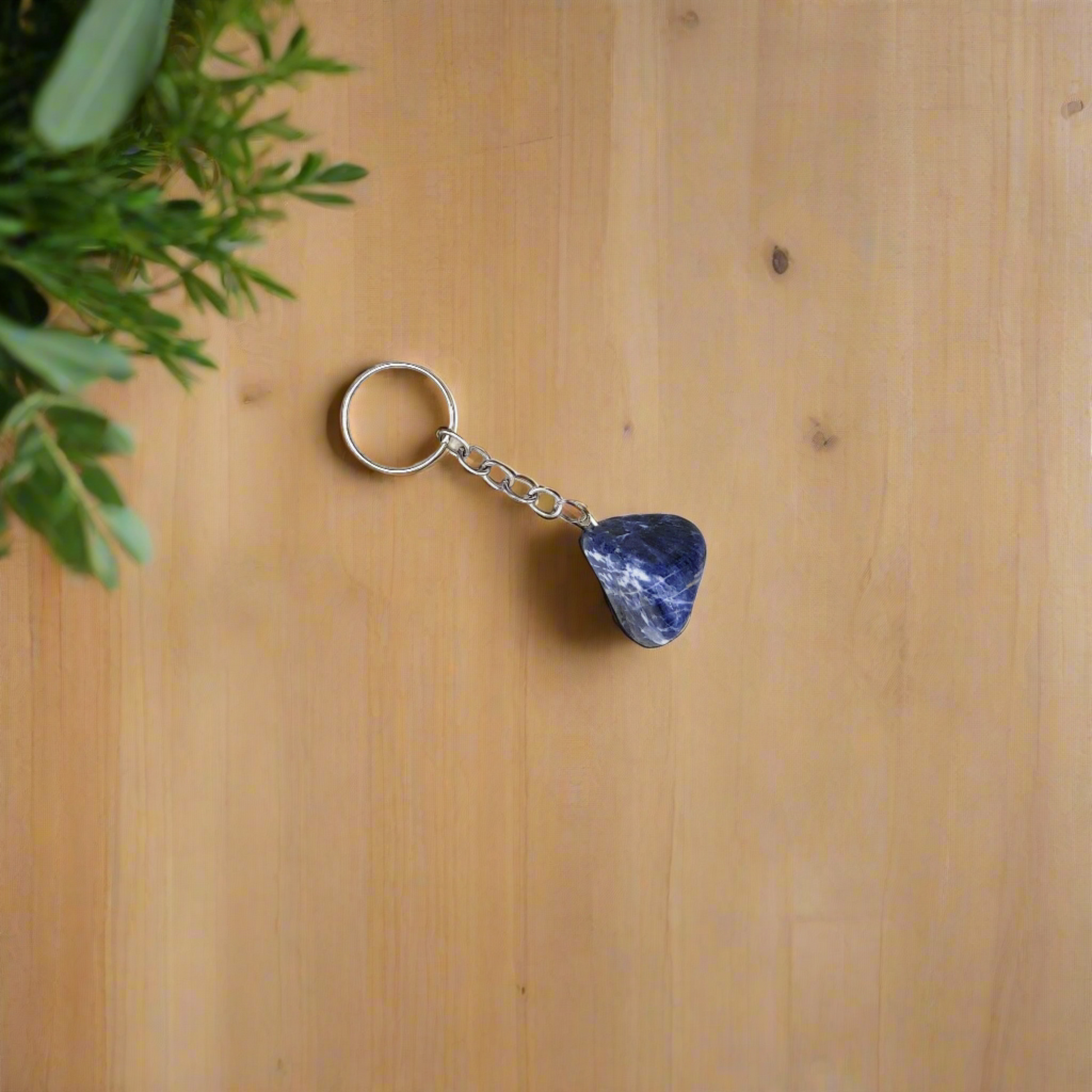 Polished Gemstone Keychain - Sodalite
