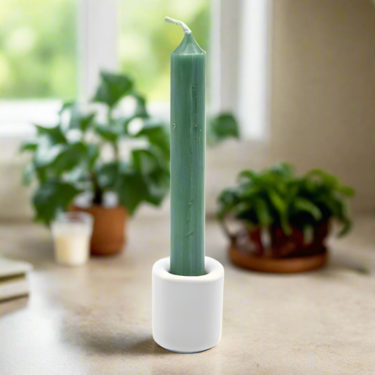 Ceramic Chime Candle Holder - White