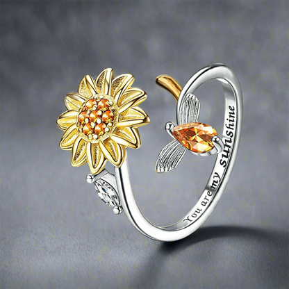 Fidget Spinner Ring - Sunflower
