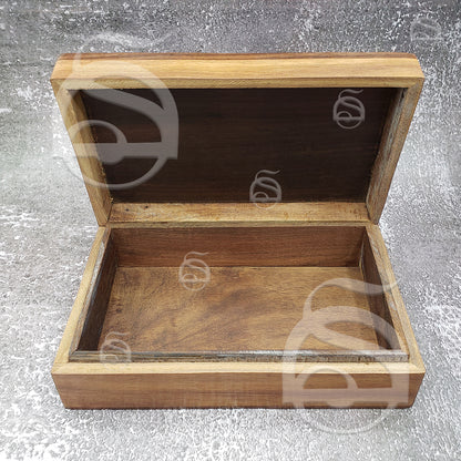 Carved Wooden Box - Celtic Cross