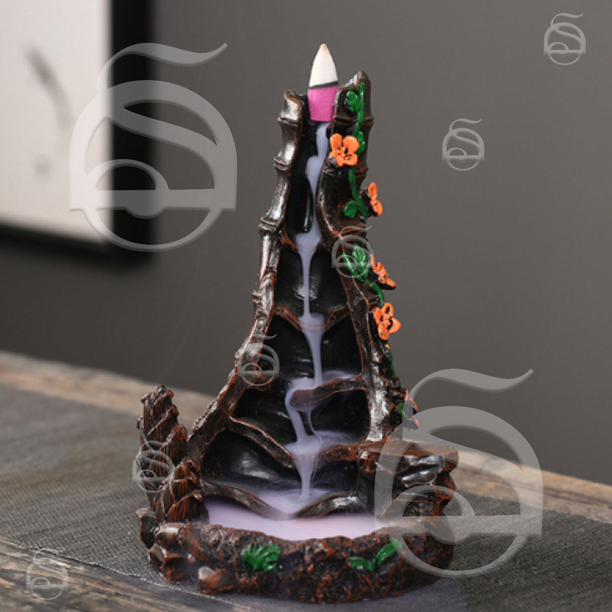 Backflow Incense Burner - Floral Tower