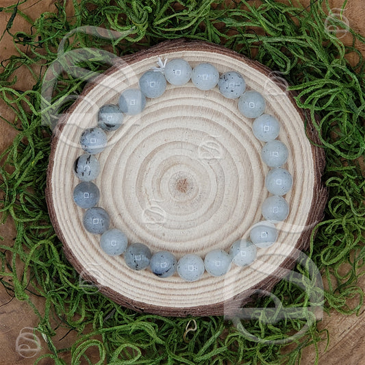Rainbow Moonstone (White Labradorite) Bead Bracelet