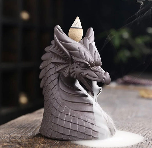 Backflow Incense Burner - Dragon Bust