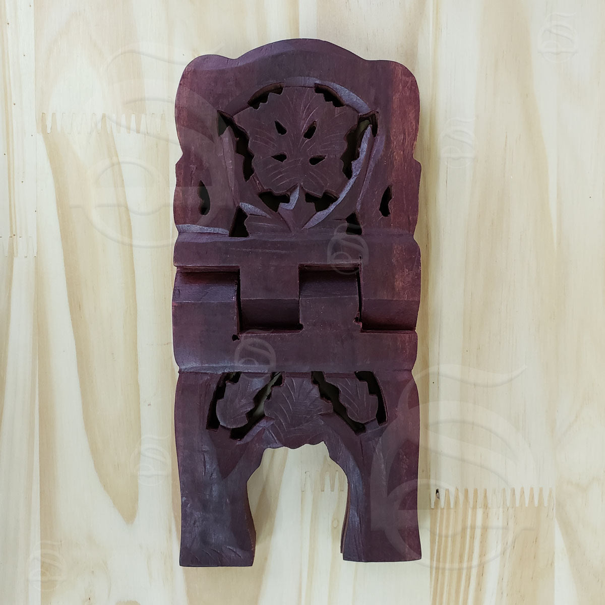 Carved Wood Book Holder