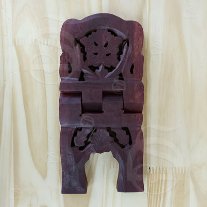 Carved Wood Book Holder