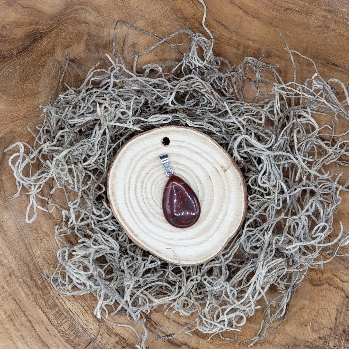 Stone Teardrop Pendant